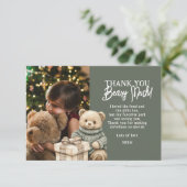 Groene bedankt Beary Kerstbeer (Staand voorkant)