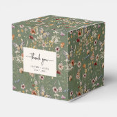 Groene Bedankt Boho Trouwcadeautjesdozen Bedankdoosjes (Achterkant)