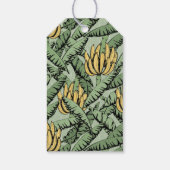 Groene Bedankt Een Bunch Tropische Bananen Waarder Cadeaulabel (Achterkant)