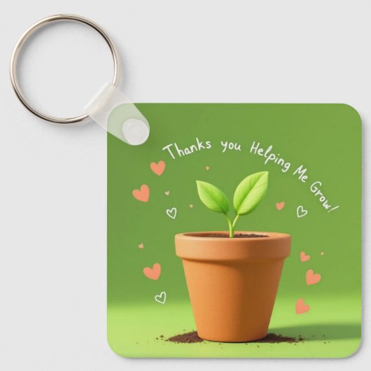 groene Bedankt-straling Sleutelhanger (Voorkant)