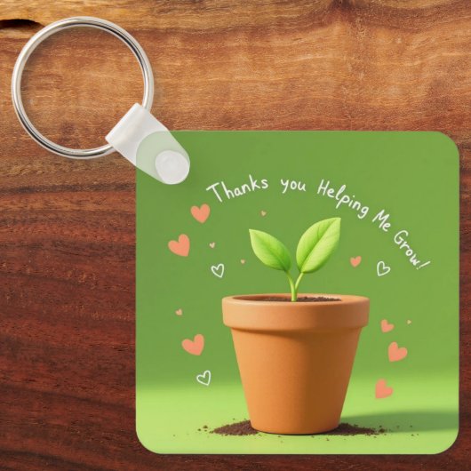 groene Bedankt-straling Sleutelhanger (Voorkant)