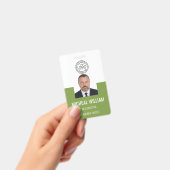 Groene bedrijf-ID-badge  Badge (Handheld)