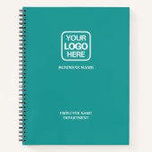 Groene Bedrijfslogo Modern Professionele Notitieboek (Voorkant)