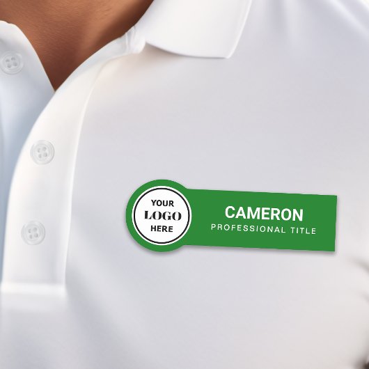 Groene bedrijfslogo naamlabel naamplaatje