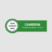 Groene bedrijfslogo naamlabel naamplaatje (Voorkant)