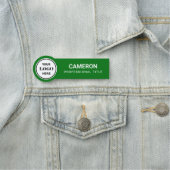 Groene bedrijfslogo naamlabel naamplaatje (In situ)