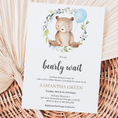 Groene Beer Baby Shower Kaart