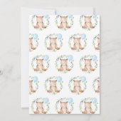 Groene Beer Baby Shower Kaart (Achterkant)