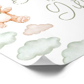 Groene Beer Ballon Bearly Wacht Boeken en Geschenk Poster (Hoek)