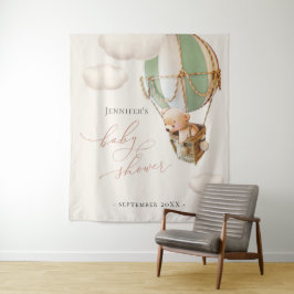 Groene Beer Ballonnen Wandtapijt Wandkleed