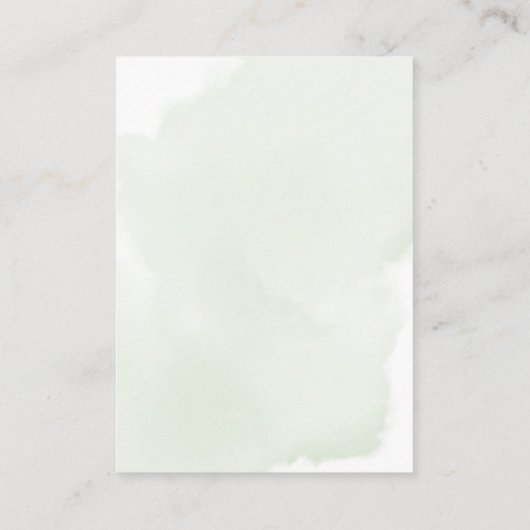 Groene Beer Geslachtsonzijdige Bloemige Luierraffl Informatiekaartje (Achterkant)