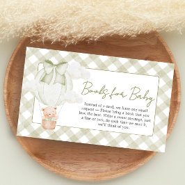 Groene Beer Kan Haast Niet Wachten Baby Shower Boe Informatiekaartje