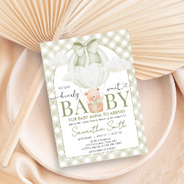 Groene Beer Kan Haast Niet Wachten Baby Shower Kaart