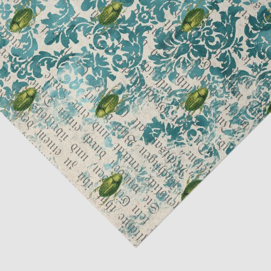  Groene Beetle Insect Tissuepapier (Detail)