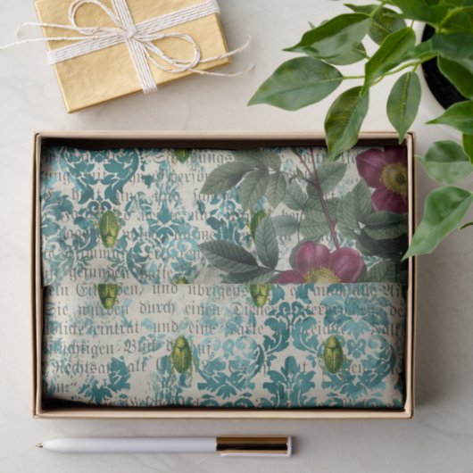  Groene Beetle Insect Tissuepapier (Geschenk)