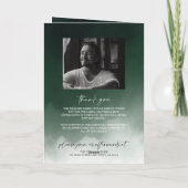 Groene begrafenis orde van dienst gevouwen program kaart (Achterkant)