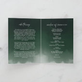 Groene begrafenis orde van dienst gevouwen program kaart (Binnen)