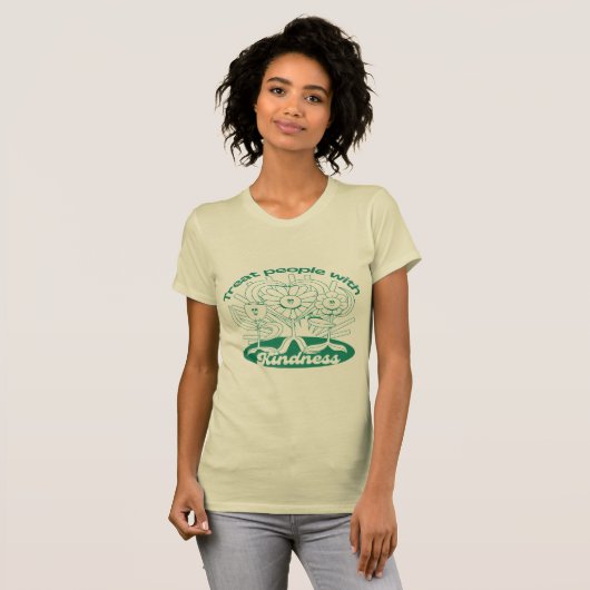 Groene behandeling mensen met knelpunten en hart t-shirt (Voorkant volledig)