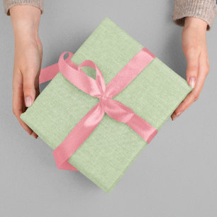 Groene Beige Linnen Nabootstende Stof Textuur Cadeaupapier