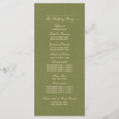 Groene Beige programma's voor patroonweddenschapp (Achterkant)