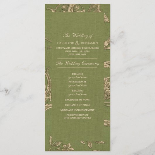 Groene Beige  programma's voor patroonweddenschapp (Voorkant)