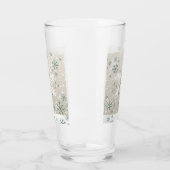 Groene beige sneeuwvlokken houden van Peace Joy Ho Glas (Links)