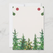 Groene Beige Winter Kerstmarkt Kaart (Achterkant)