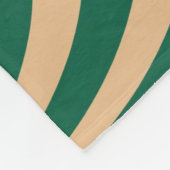 Groene Beige Zebra Stripe Minimalistische Lente Zo Fleece Deken (Hoek)