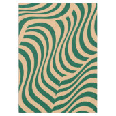Groene Beige Zebra Stripe Minimalistische Lente Zo Tafelkleed (Voorkant)