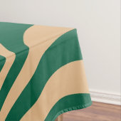 Groene Beige Zebra Stripe Minimalistische Lente Zo Tafelkleed (Voorbeeld)