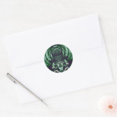 Groene bel ronde sticker (Envelop)