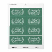 Groene belettering kalligrafie familie etiket (Full Sheet)