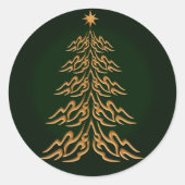 Groene Bell Kerstboom Stickers (Voorkant)