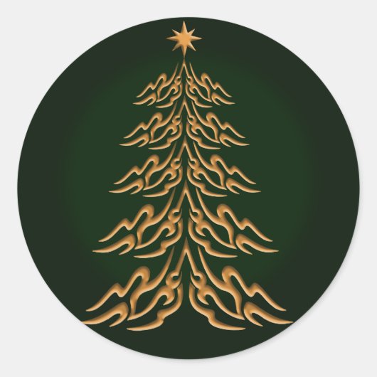 Groene Bell Kerstboom Stickers (Voorkant)