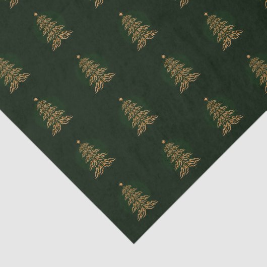 Groene Bell Kerstboom Weefsel Papier (Detail)