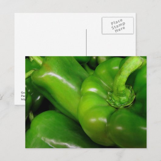 Groene Bell Peppers Cadeaus Range Briefkaart (Voorkant / Achterkant)