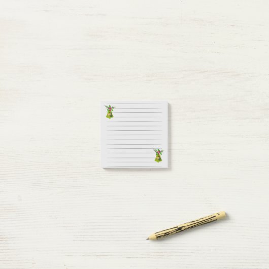 Groene Bell Post-it Notities Post-it® Notes (Op bureau)