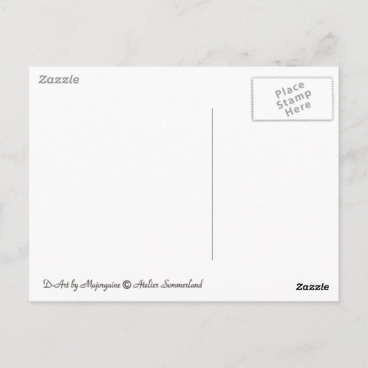 Groene Belle Epoque Gown Briefkaart (Achterkant)