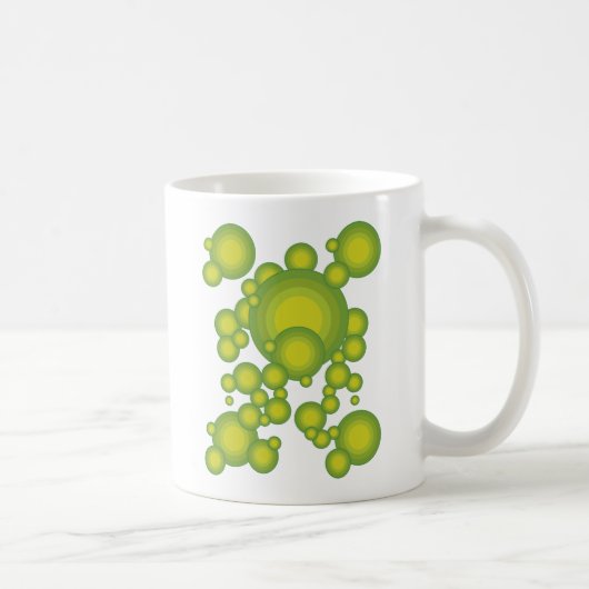 Groene bellen koffiemok (Rechts)