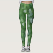 Groene bellen op groene kunst leggings (Voorkant)