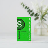 groene bellen visitekaartje (Staand voorkant)