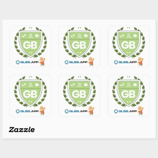 Groene Belt Gecertificeerd - GLSS.app Vierkante Sticker (Vel)