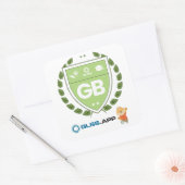 Groene Belt Gecertificeerd - GLSS.app Vierkante Sticker (Envelop)