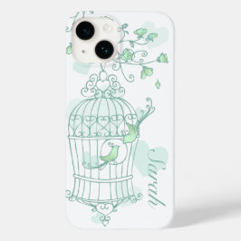 Groene benaming van vogels en kooienmint aqua Case-Mate iPhone case