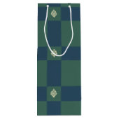 Groene benzine logo wijn cadeautas (Achterkant)