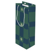 Groene benzine logo wijn cadeautas (Voorkant Gekanteld)