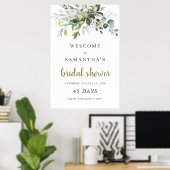 Groene beplanting boho bruidsshower aftelbord teke poster (Thuiskantoor)