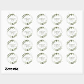 Groene beplanting Eucalyptus Bruiloft  Ronde Sticker (Vel)