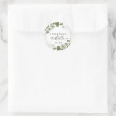 Groene beplanting Eucalyptus Bruiloft  Ronde Sticker (Tas)