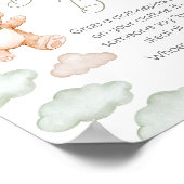 Groene Beren ballon Bearly Wait Zeg geen Baby Poster (Hoek)